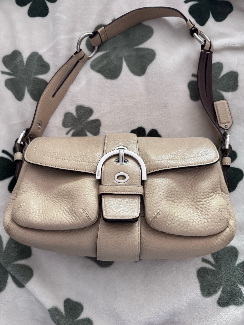 Vintage Coach SoHo Shoulder Bag with Silver Buckle